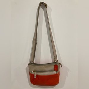 Fossil leather crossbody bag